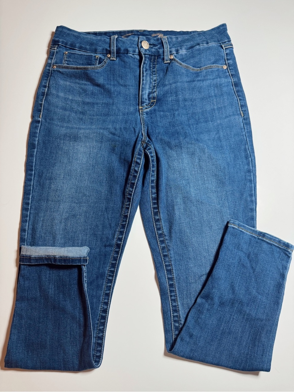 Sevens Classic Blue High-Rise Cropped Ankle Jeans! Size 12!